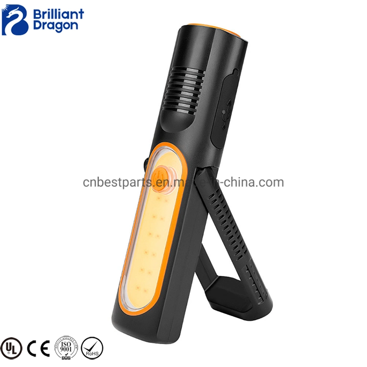 Portable LED Flashlight Car Inspection Work Lamp Emergency Portable Rechargeable LED COB Handheld Torch Work Light