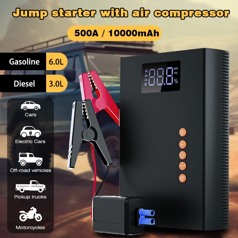 Good Quality 4 in 1 Multifunction Smart Vehicle Jump Starter Tire Inflator